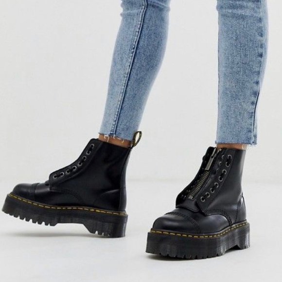 Dr. Martens | Shoes | Dr Martens Sinclair Black Leather Zipper Boots |  Poshmark